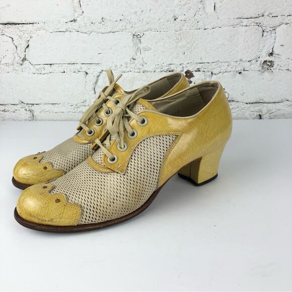 Vintage 30’s Oxford Summer Heels - Picture 1 of 10